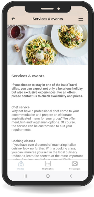 Browse villas